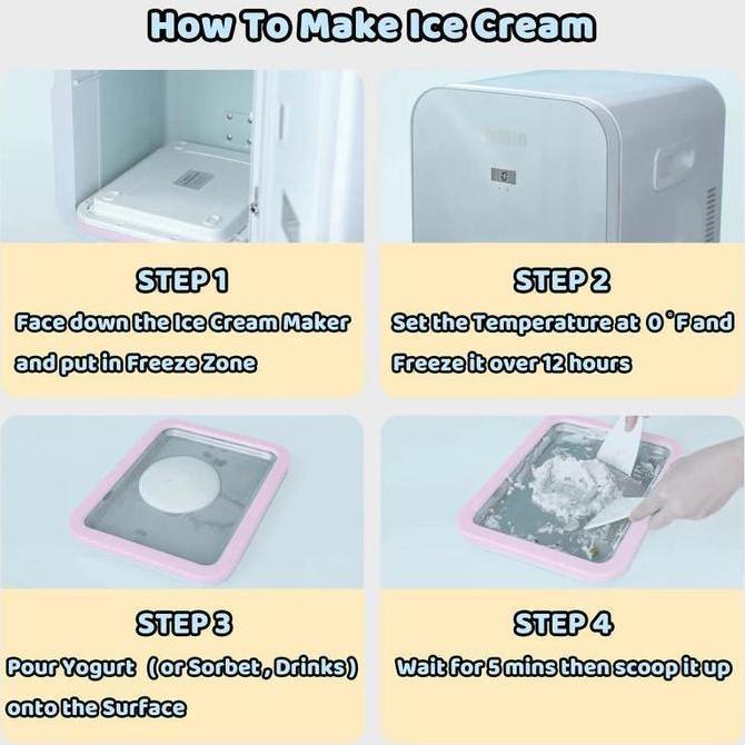 Mini Mesin Pembuat Es Krim Gulung Tanpa Listrik Food Grade Stainless Steel | Alat DIY Yogurt Beku & 