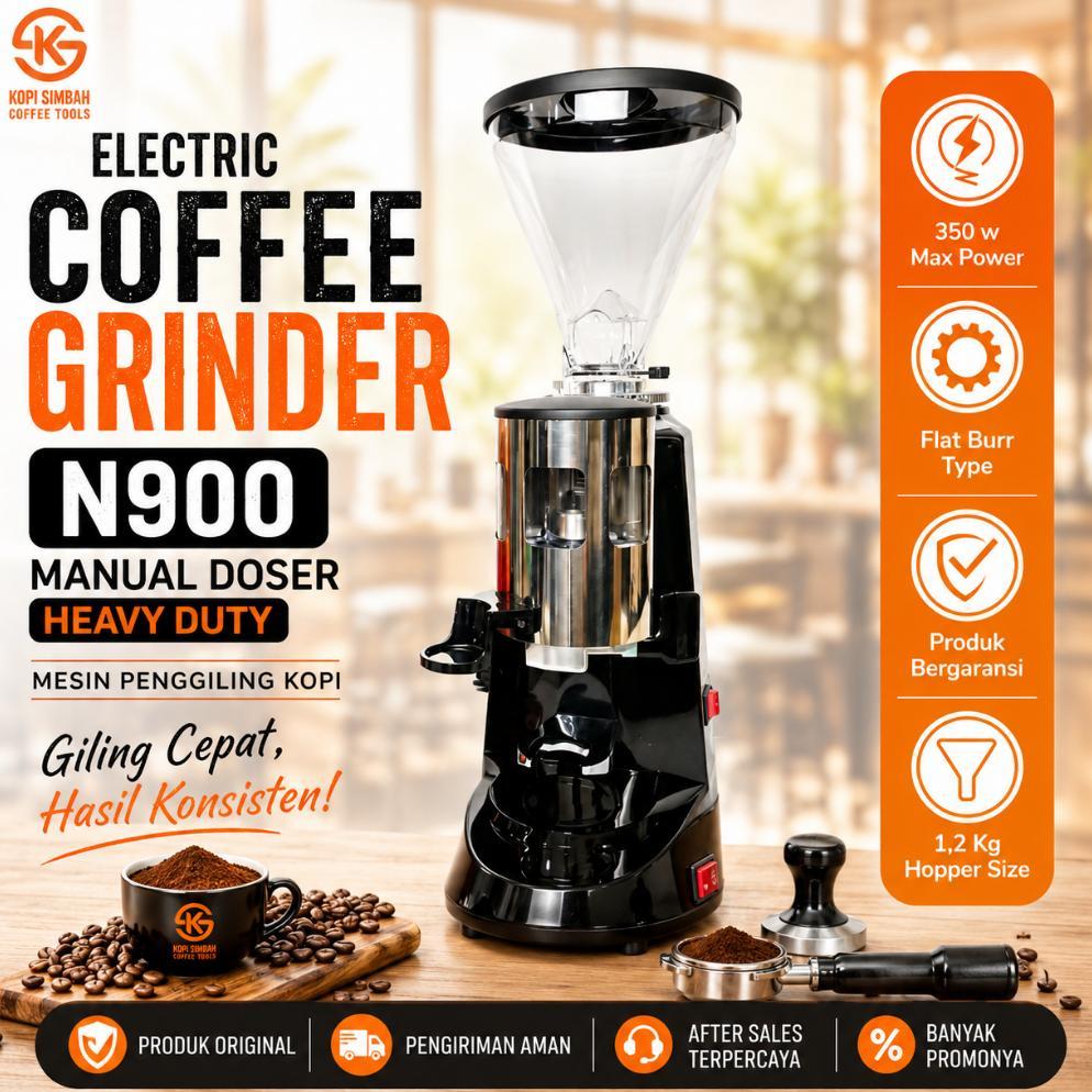 ESPRESSO COFFEE GRINDER N900 DOSER ELECTRIC MESIN ALAT PENGGILING BIJI KOPI ESPRESO 900N HEAVY DUTY