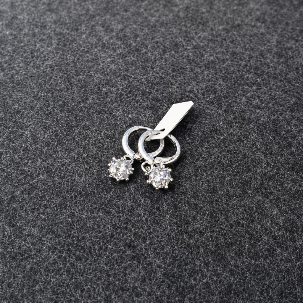 Anting Capit Titanium Silver Tidak Luntur & Anti Karat