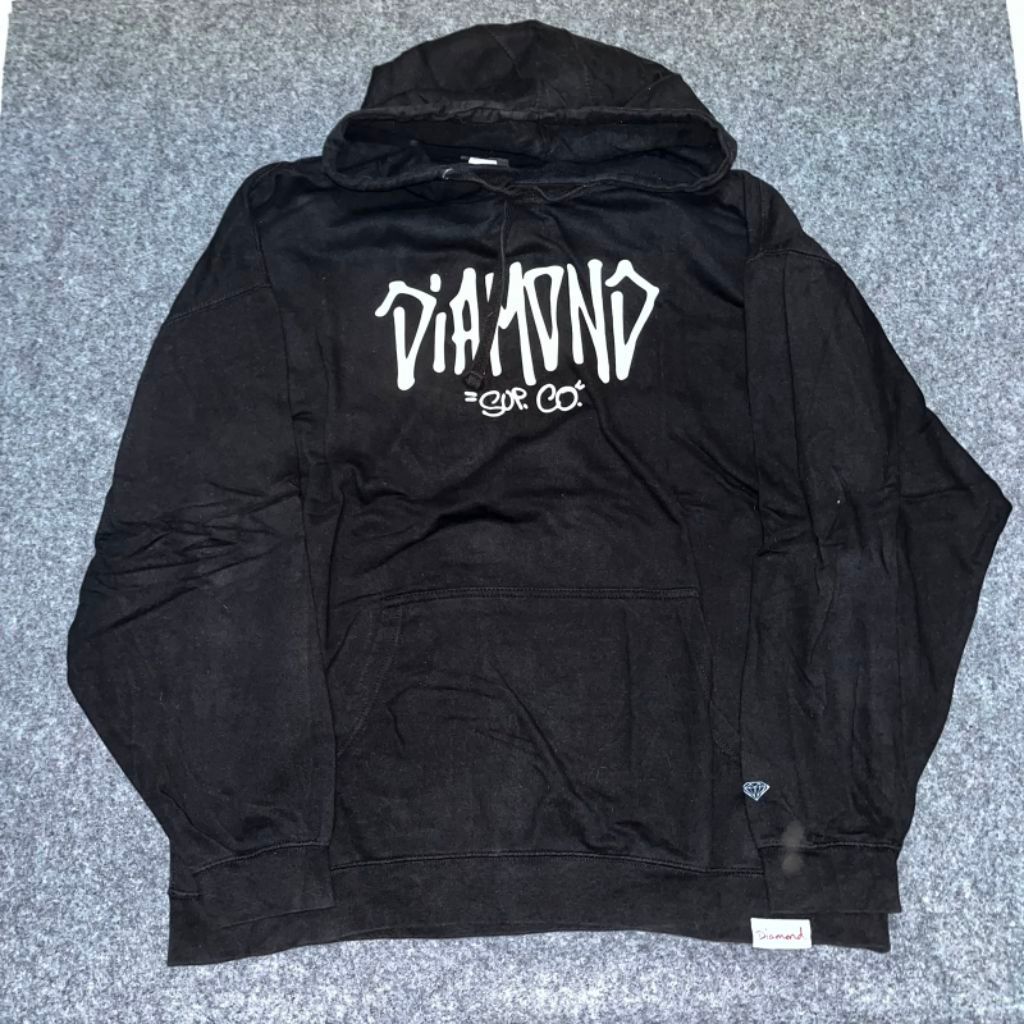 PRELOVED ORIGINAL] [Diamond Supply Co. Script Logo Hoodie Black