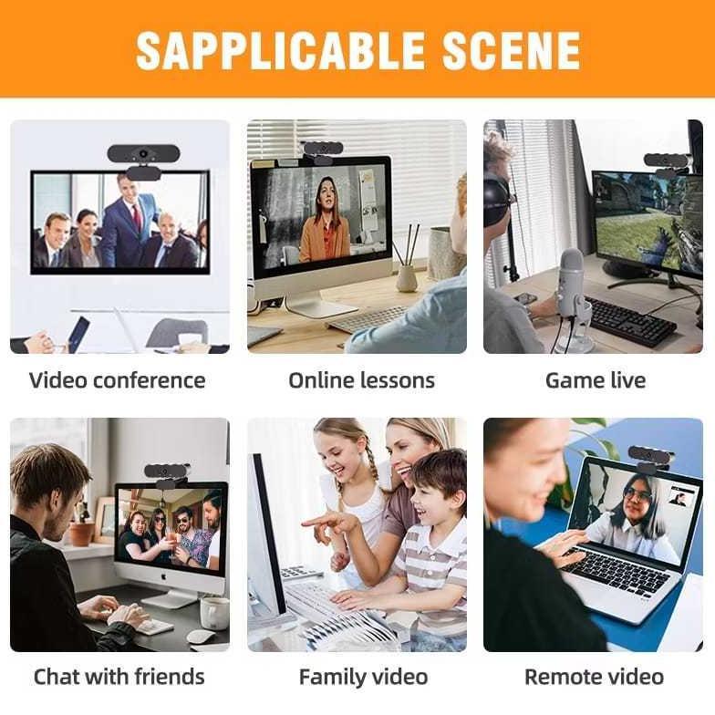 4K Webcam Laptop PC 1080P Full HD USB Kamera Laptop Sudut Lebar 150 With Mic USB Kamera