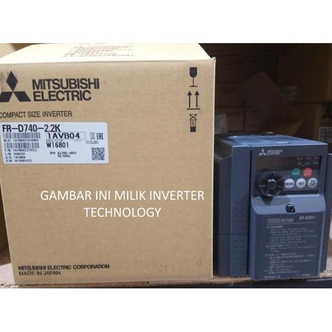HARGA DISC - INVERTER MITSUBISHI FR-D740-2.2K 2.2 KW 380V FR D 740 2,2 KW D740
