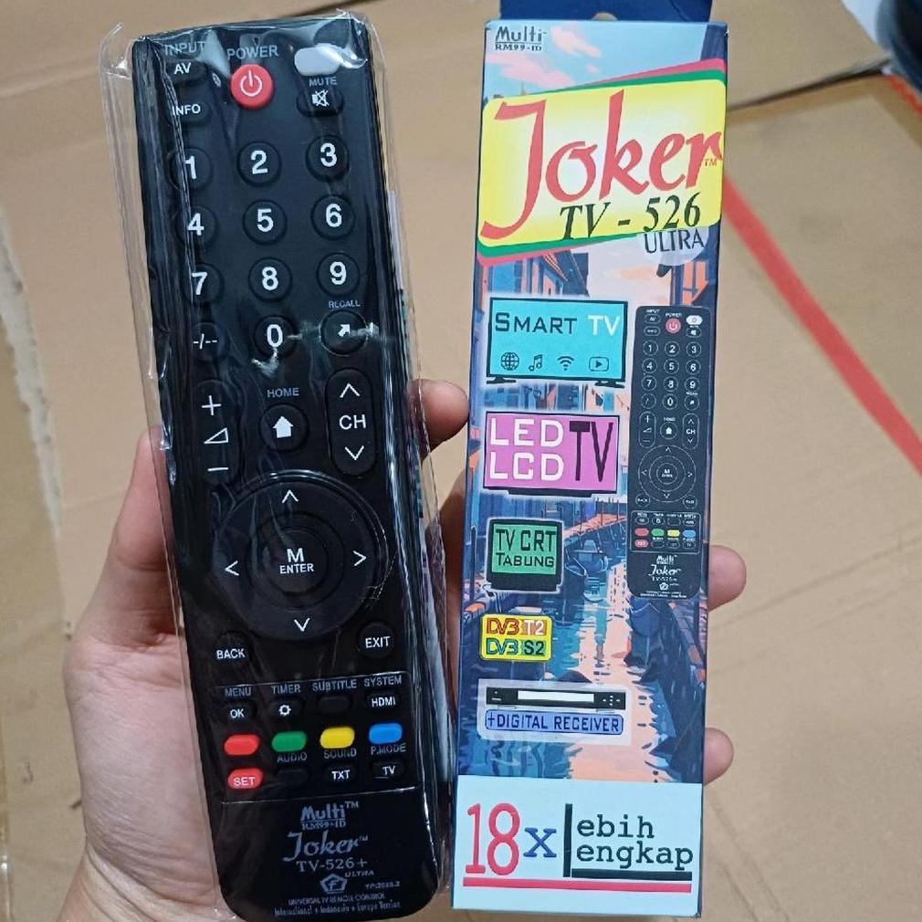 New Remote Tv Universal Joker 526 Multi 18X Lengkap Universal Lcd Led Smart Tv Stb