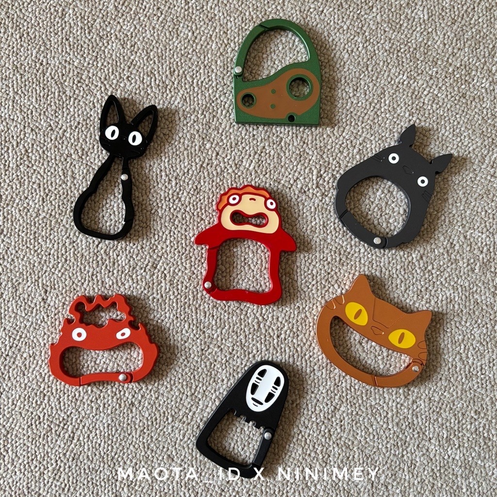 Carbiner Studio Ghibli Unofficial / Studio Ghibli Carabiner / Totoro Jiji Catbus Calcifer Carabiner 