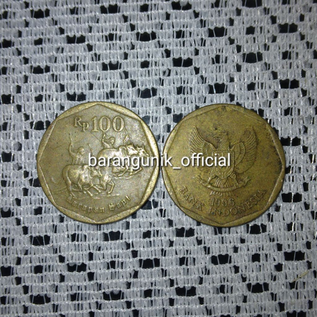 Uang Koin Rp100 Emas Karapan Sapi 1994 1996 1998