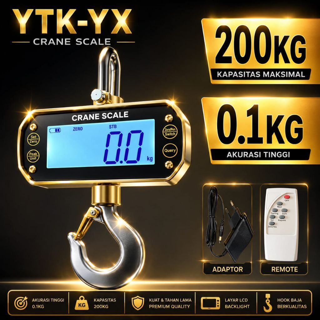 (OS) crane scale YTK-YX 200kg timbangan gantung digital 200 kg