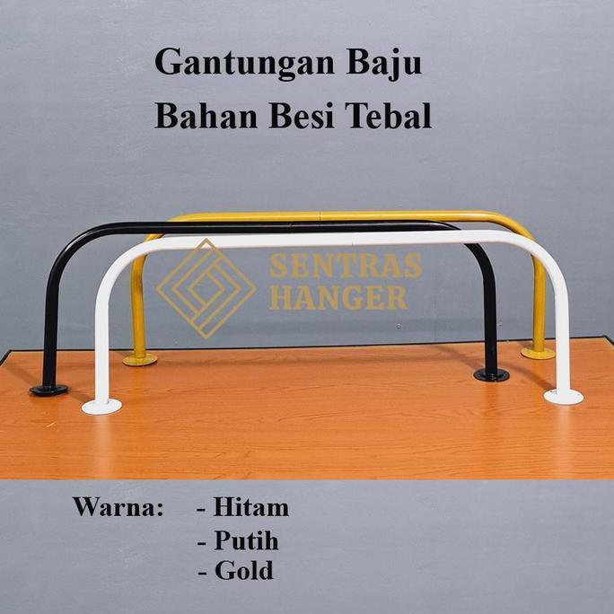 Gantungan Baju Dinding, Gantungan Baju Besi Pipa Tebal
