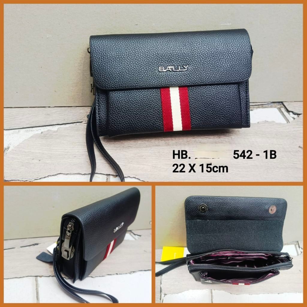 Handbag clutch pria bally tas tangan cowok casual