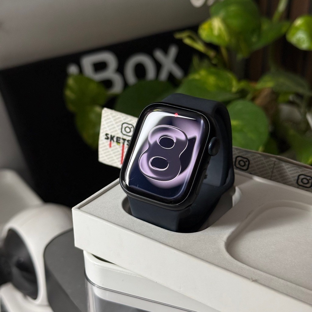 Bismillah dijual Apple Watch Series 8 41mm iBox Black iwatch Battery Health 100% Original All Origin