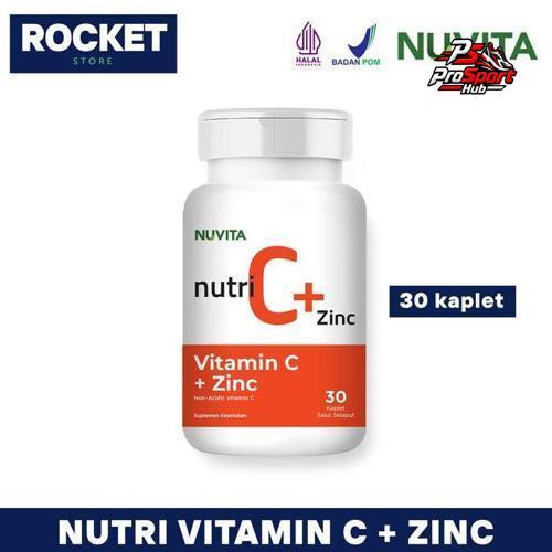 NUVITA Nutri Vitamin C + Zinc 30 kaplet - Suplemen Kesehatan Vitamin & Mineral
