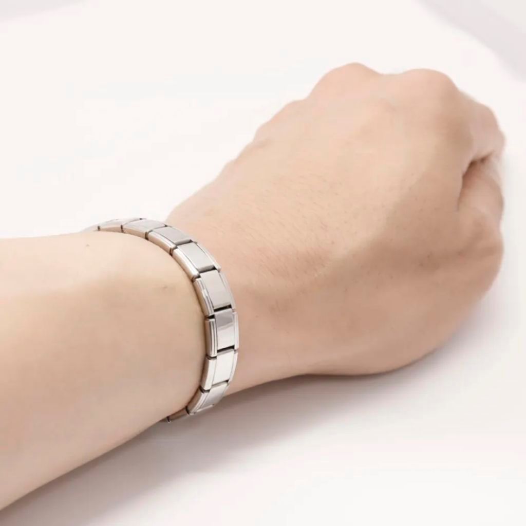 GELANG RANTAI JAM TANGAN GELANG TITANIUM  MODE PER PRIA WANITA