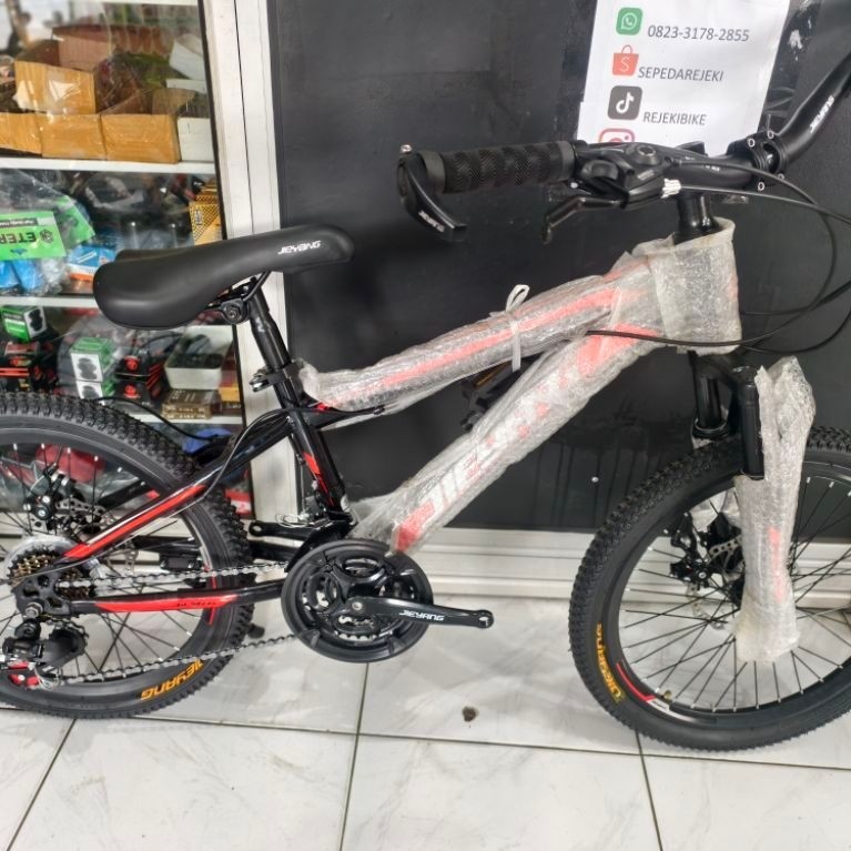 SEPEDA MTB 20 JIEYANG KOM SETIR OVERSIZE OPERAN + REM CAKRAM