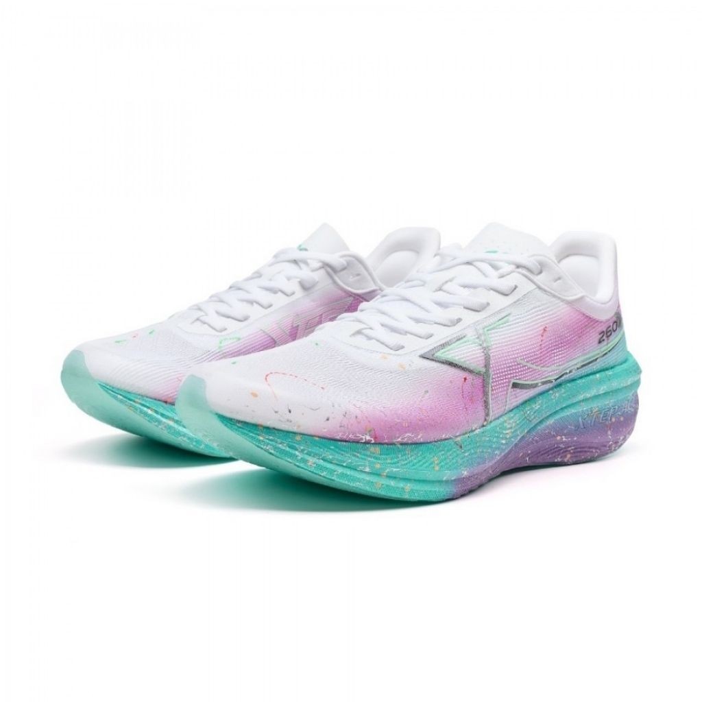 Sepatu Lari Xtep 260X  unisex Marathon Racing Shoes - White/Purple