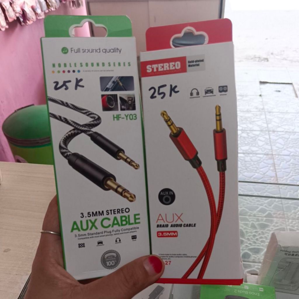 Kabel AUX Audio Mic Splitter Gold Plated