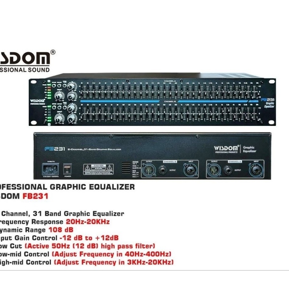 Professional Graphic Equalizer WISDOM FB-231