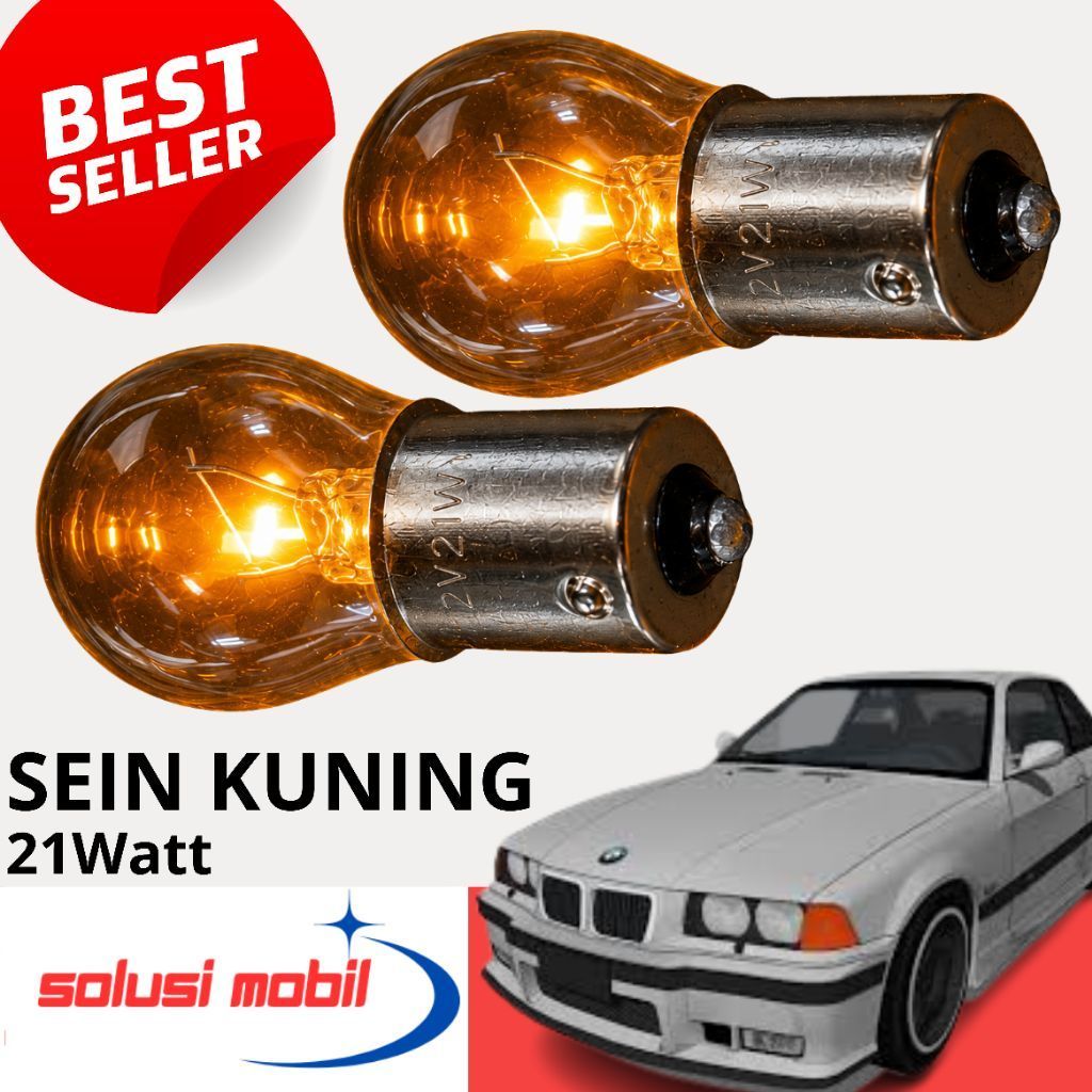 Lampu Sein Standar OEM E36 Warna Amber 21Watt 12v Soket Bulat Garansi 1 Tahun PnP BMW