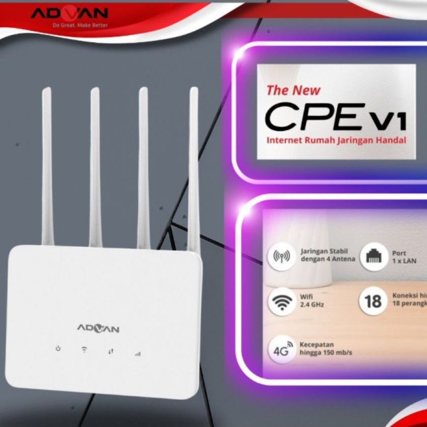 Router Modem Wifi ADVAN CPE V1 4G LTE Unlock All Operator (Second)