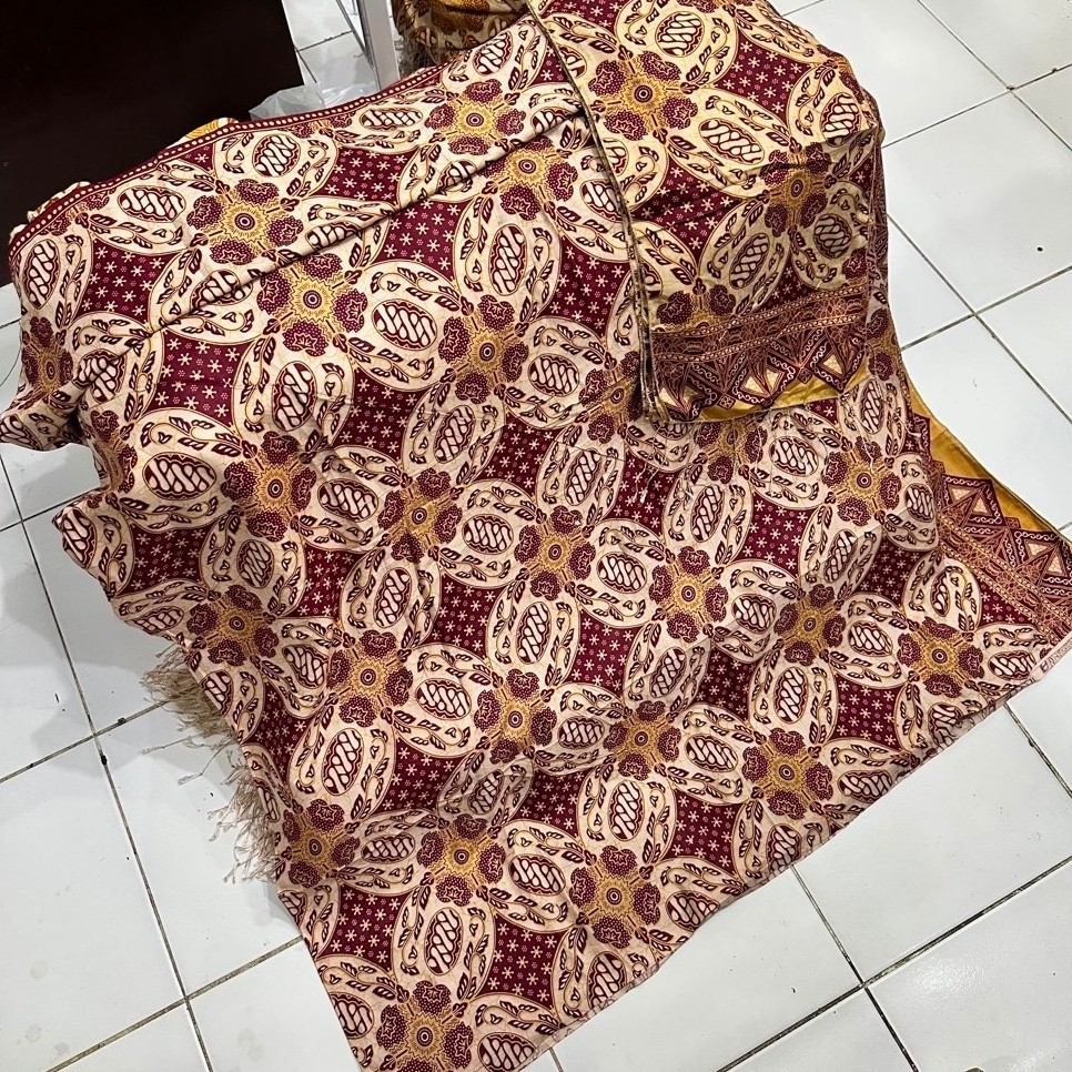 Kamen sutra Paris set selendang Kamen batik set selendang Kamen lembaran batik