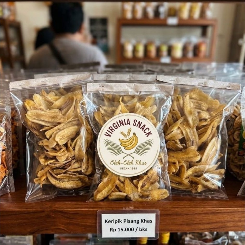 Virginia Snack Keripik Pisang Khas Oleh-Oleh Khas Sejaka 1985 camilan pisang kering