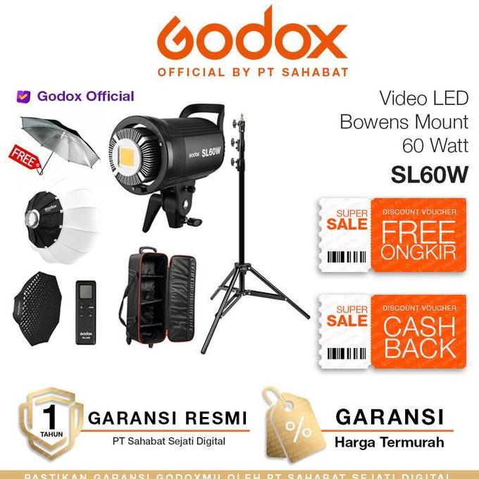 Godox SL60W Video LED Bowens Mount / Godox SL 60W / Godox SL60 W