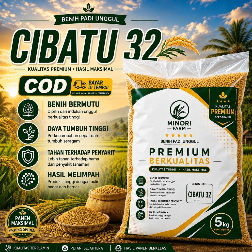 benih padi cibatu 32 5kg berkualitas