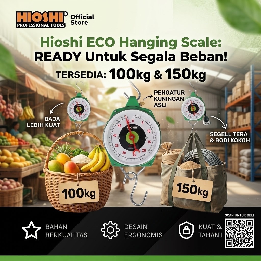 Hioshi Timbangan Gantung Eco 100kg & 150kg