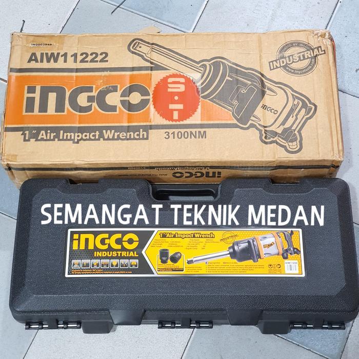 AIW11222 BUKA RODA ANGIN SOCK AIR IMPACT WRENCH 1" MOBIL TRUCK INGCO