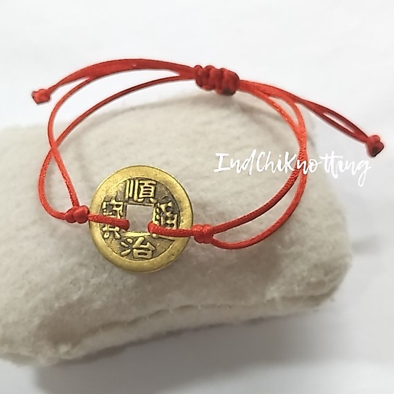 [IndChiKnotting] Gelang Koin Cina [Wu Di Qian] Tembaga Ori