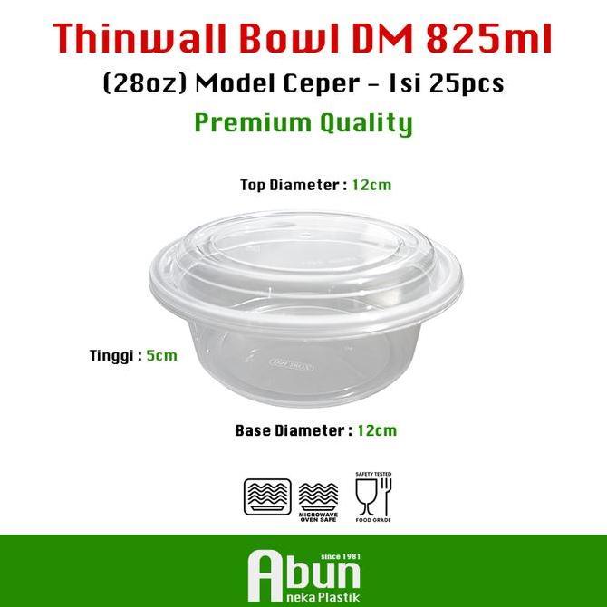 Mds- Thinll Bowl Ceper 28Oz (825Ml) Dm Isi 25Pcs