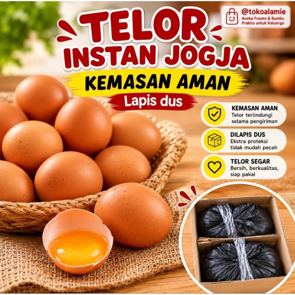 TELUR TELOR 1/4 - 1/2 - 1 KG JOGJA SLEMAN - TELUR AYAM NEGERI YOGYAKARTA INSTANT ONLY