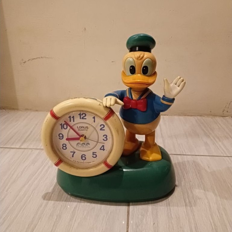 Vintage Alarm Clock Talking 1980 Walt Disney Company Donal Duck Lorus Quartz (Bekas/ON)