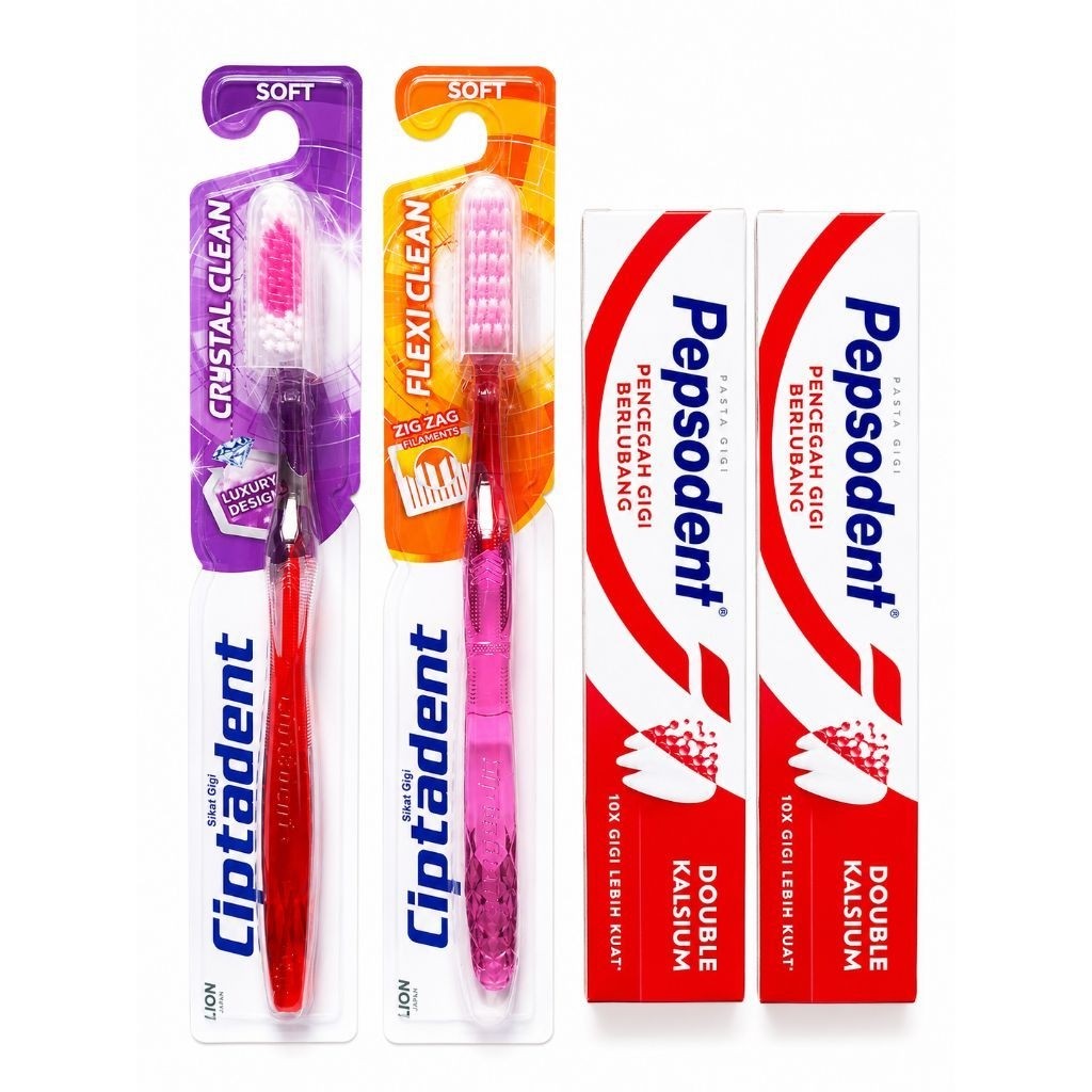 PROMO 2 CIPTADENT PASTA GIGI 75GR + 2 SIKAT GIGI CIPTADENT