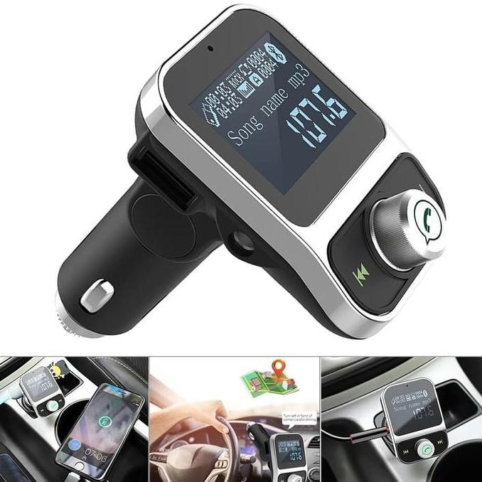 ONEVER HY88 BLUETOOTH 4.1 FM MODULATOR 3.1A 1.44" FLAC SILVER NO LOGO FAS08