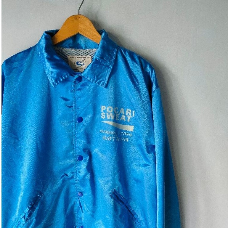 Jaket Windbreaker CHUO SPORTWEAR POCARI SWEAT Waterproof Size XL Boxy Original Second