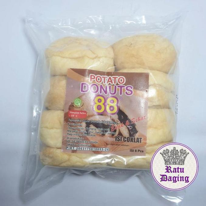 Po - Donat Kentang 88 Isi Coklat / Bomboloni Coklat / Donat Coklat