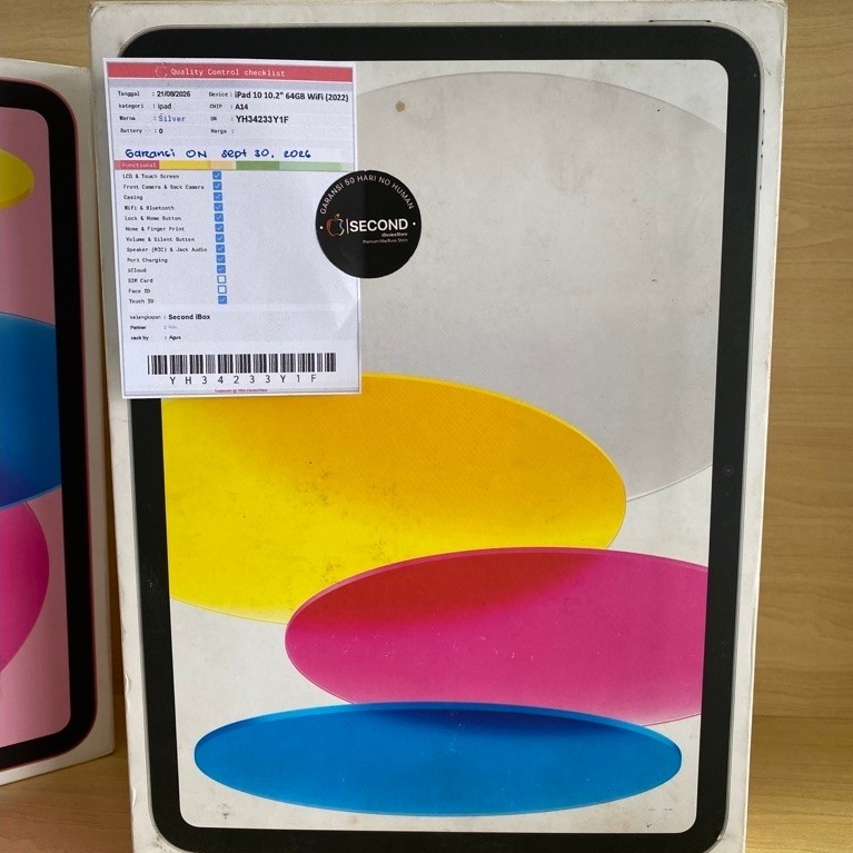 iPad Gen 10 64gb Wifi Only (Second)