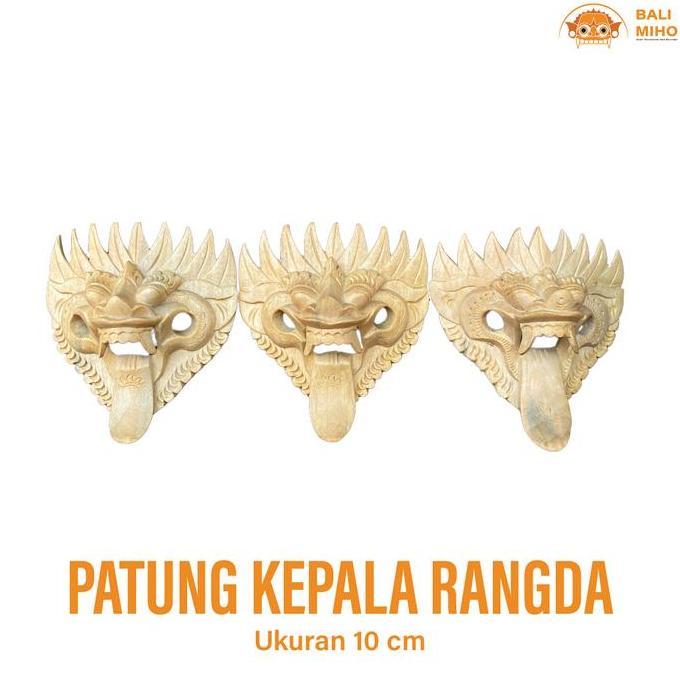 (:(:(:(] Patung Topeng Rangda Mini - Topeng Leak Mini -Rangda Kayu - Tapel Leak