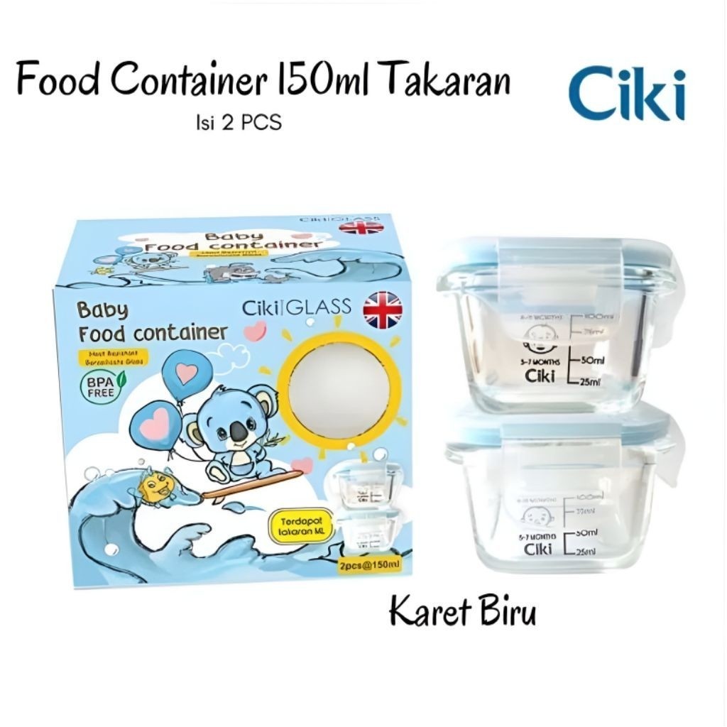 Ciki Glass Food Container Kaca MPASI - Food Container MPASI Kaca