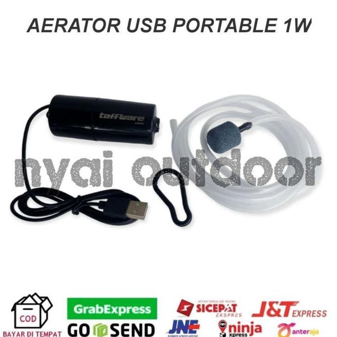 Bhsstore- Aerator Usb 1W Power Bank Aerator Gelembung Udara Aquarium Mancing