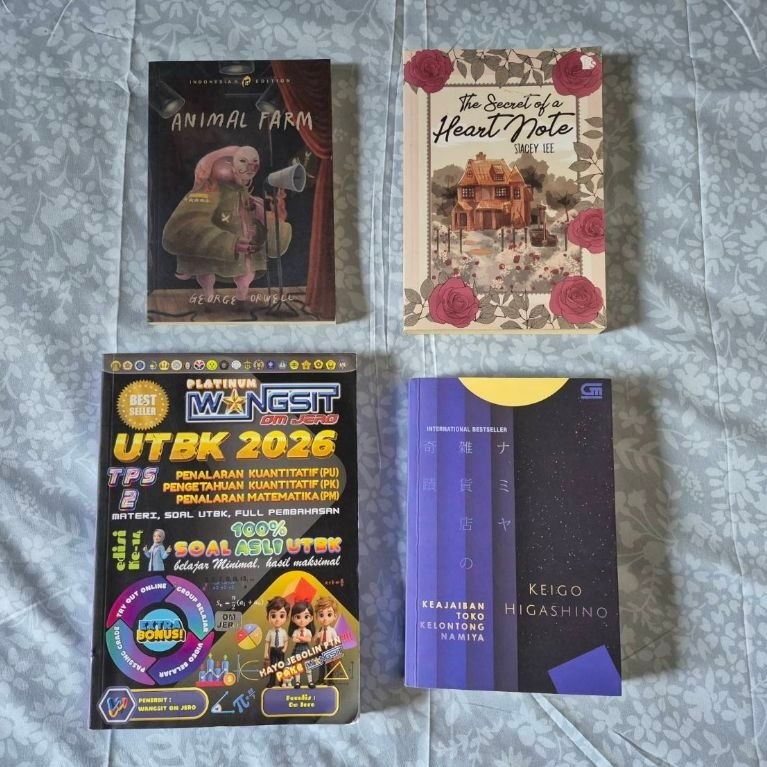 preloved novel keajaiban Toko kelontong namiya, wangsit 2026, the secret of a heart note