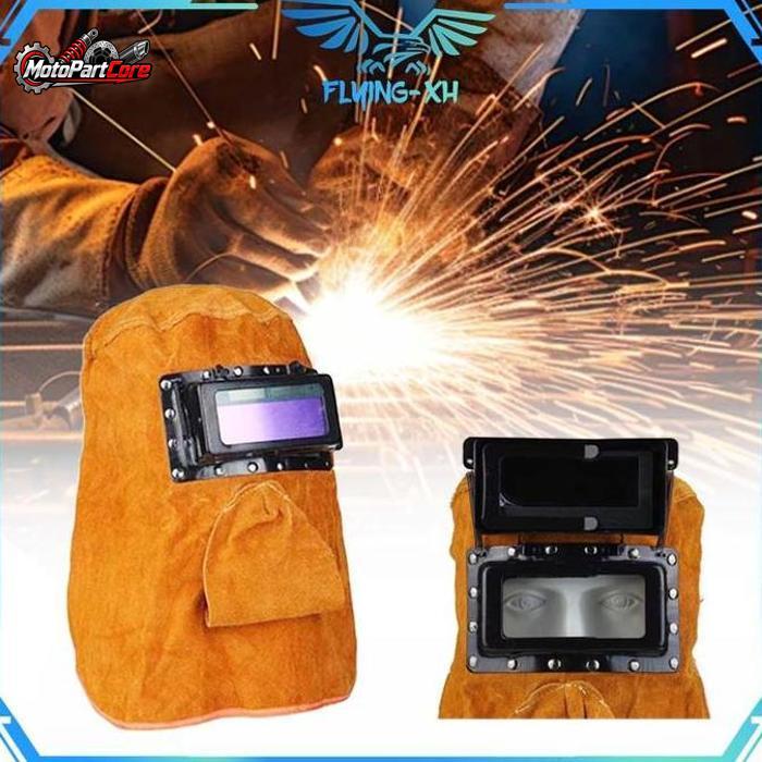 Topeng Las Welding Otomatis Topeng Las Kulit Sapi Topeng Las Karakter Wajah Universal Topeng Las Lis
