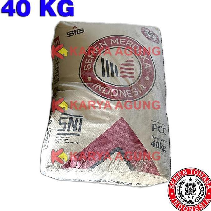 Terlaris Semen Merdeka Tonasa 40 Kg Pcc Portland Composite Cement / Semen Proyek 40Kg