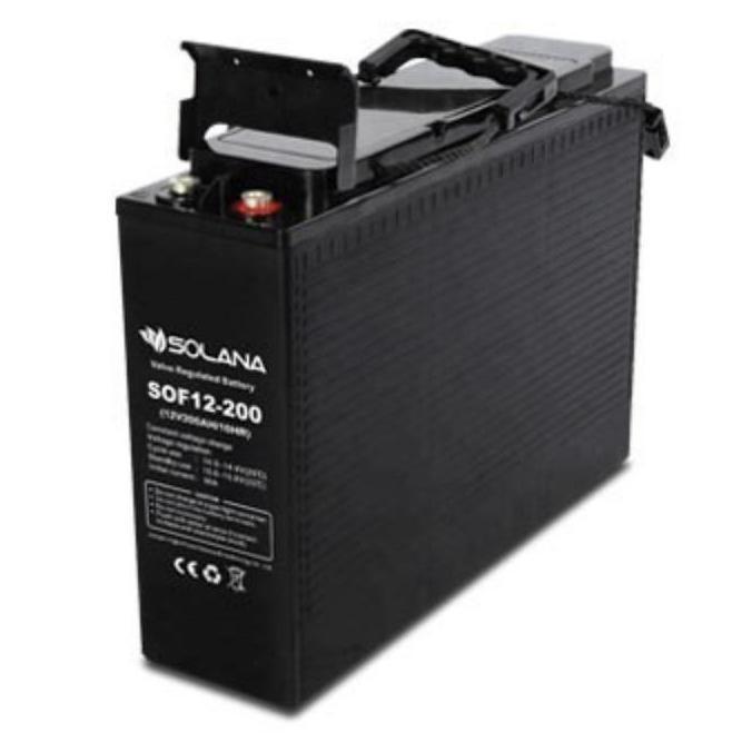 TERBARU - Aki baterai vrla front terminal solana sof12-200 12v 12 v 200ah 200 ah