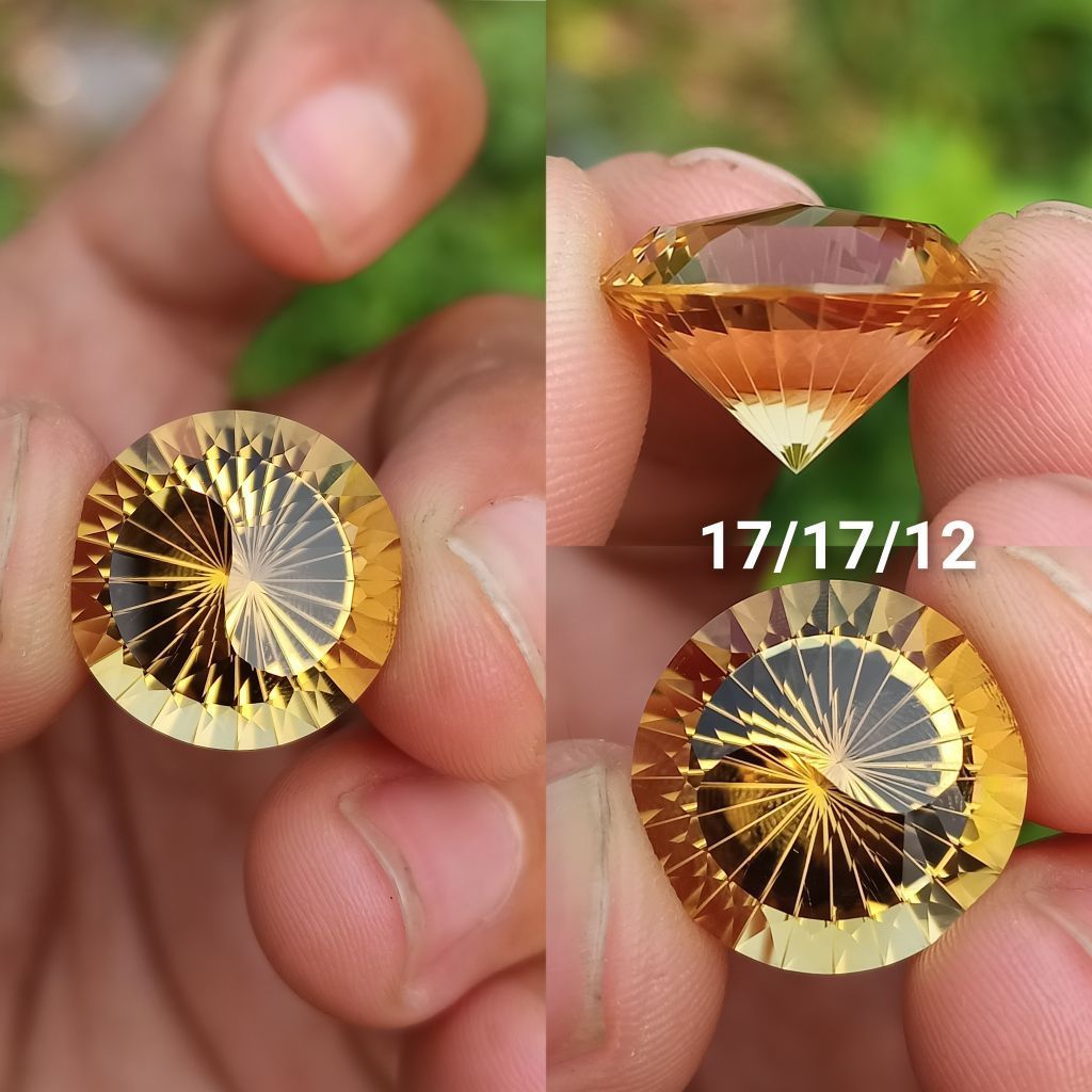 Natural Golden Citrine Millenium Cutting