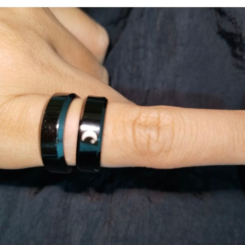 cincin couple hitam titanium