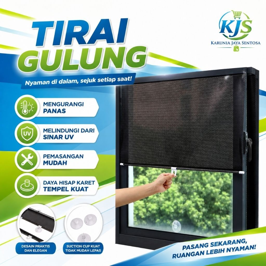 Tirai Gulung Tirai Jendela Gulung Tirai Mobil Gulung Anti Panas