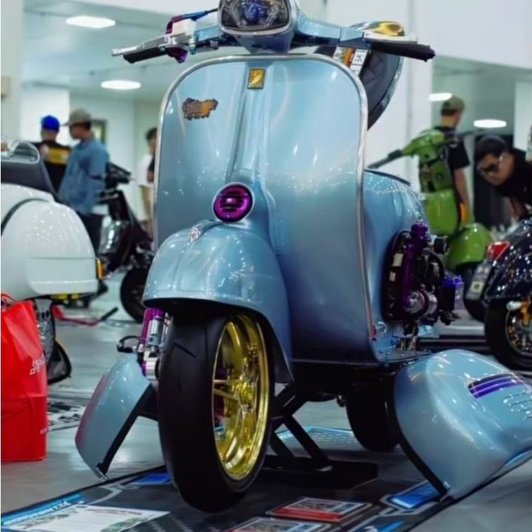CAT WARNA MILENIUM BLUE JENIS PU CAT BIRU MUDA CAT TOSCA BLUE CAT MOTOR CAT MOBIL CAT CUSTOOM CAT AU