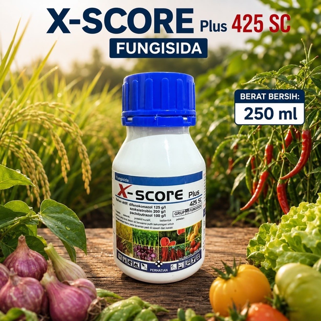 X-SCORE Plus 425 SC 250ml – Fungisida Difenokonazol Azoksistrobin Paclobutrazol