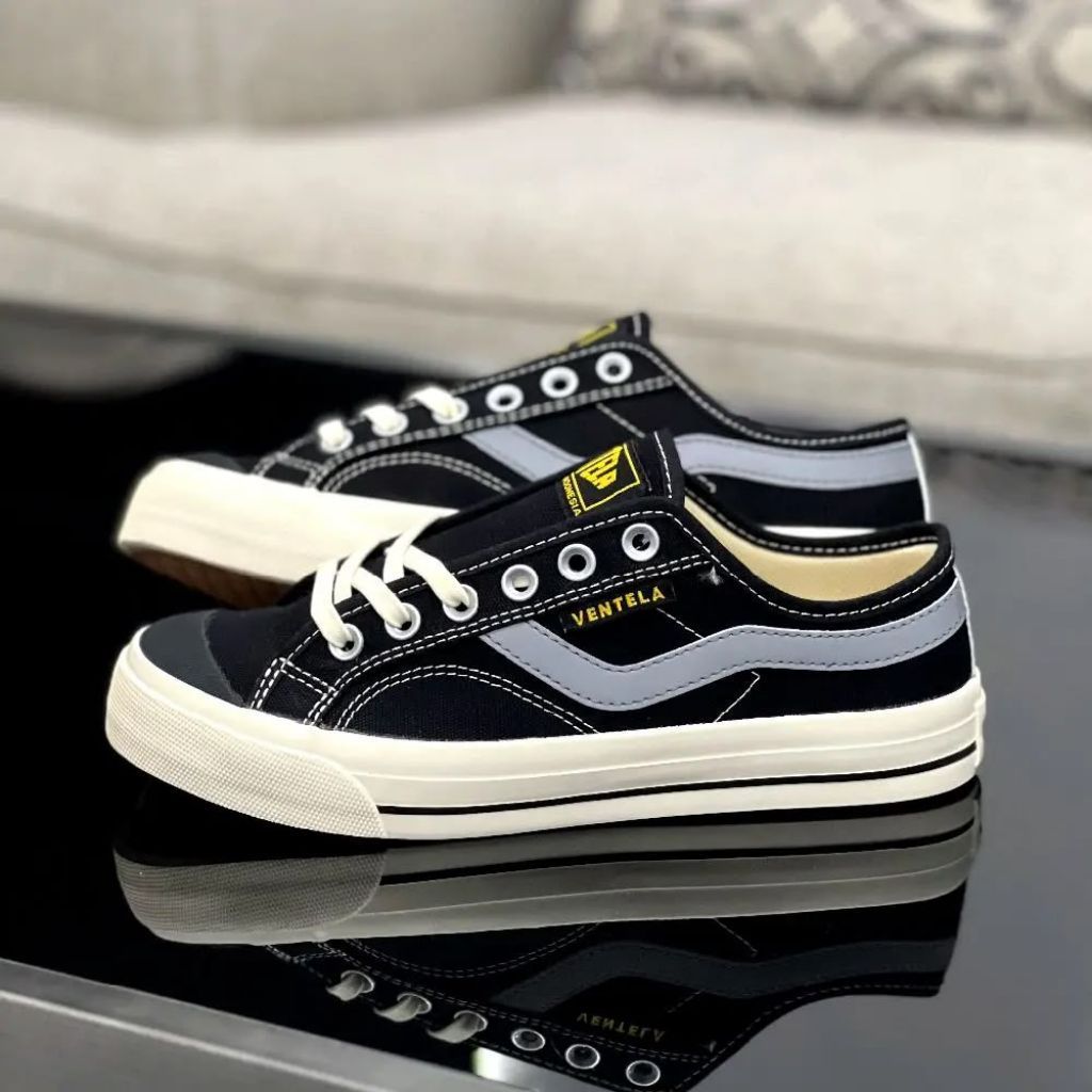 sepatu ventela nyala new public black natural sepatu casual uniseks