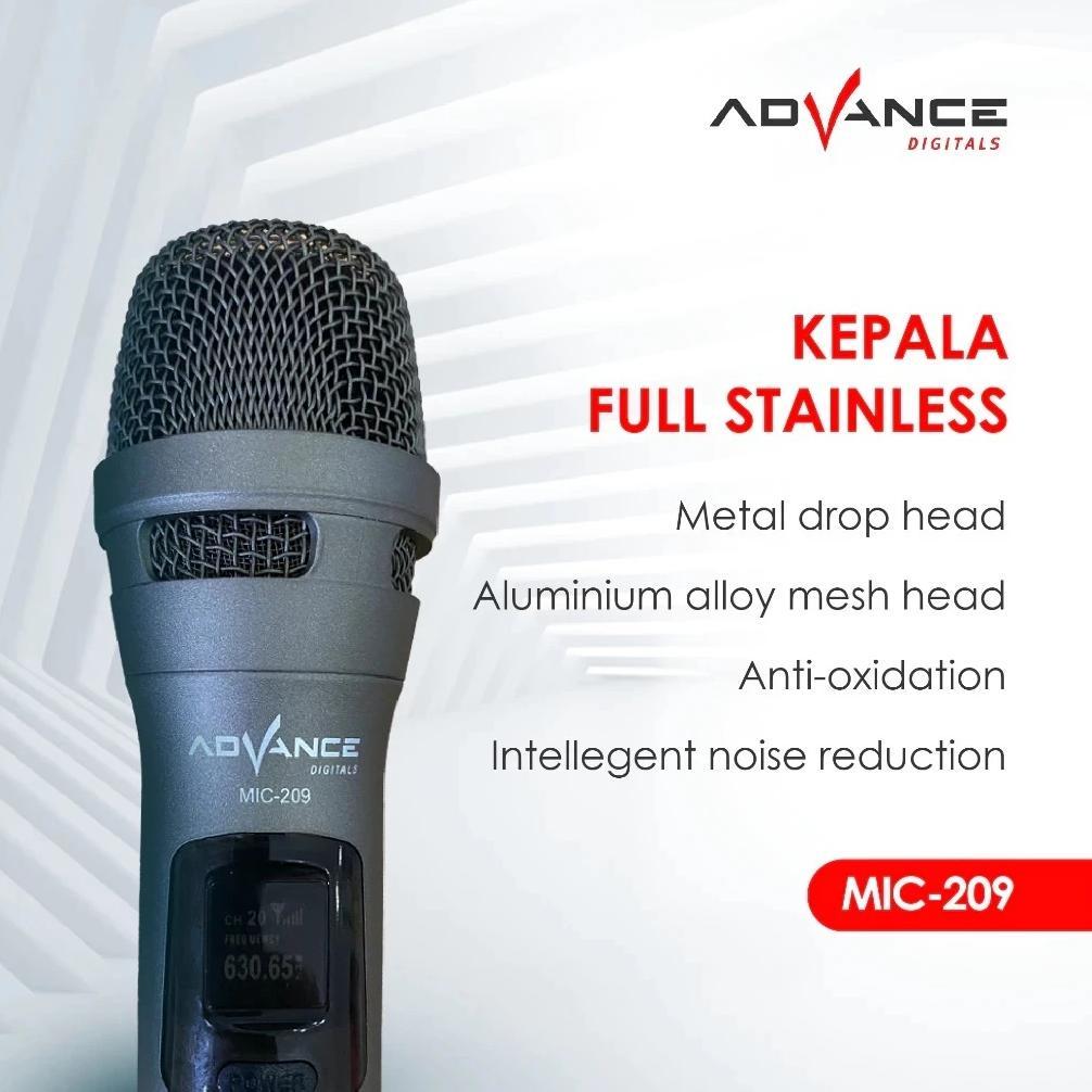 VALUE PACK MIC WIRELESS / MICROPHONE WIRELESS ADVANCE MIC-209 / MIC ORI / MIC DOUBLE KARAOKE / MICRO